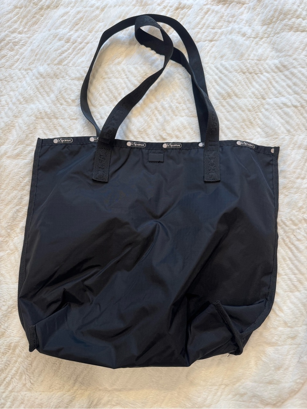 Lesportsac Black Nylon Tote with Logo Trim - Picture 2 of 2